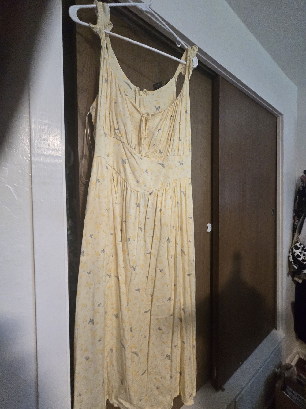 torrid Yellow Floral Tie-Shoulder Maxi Dress